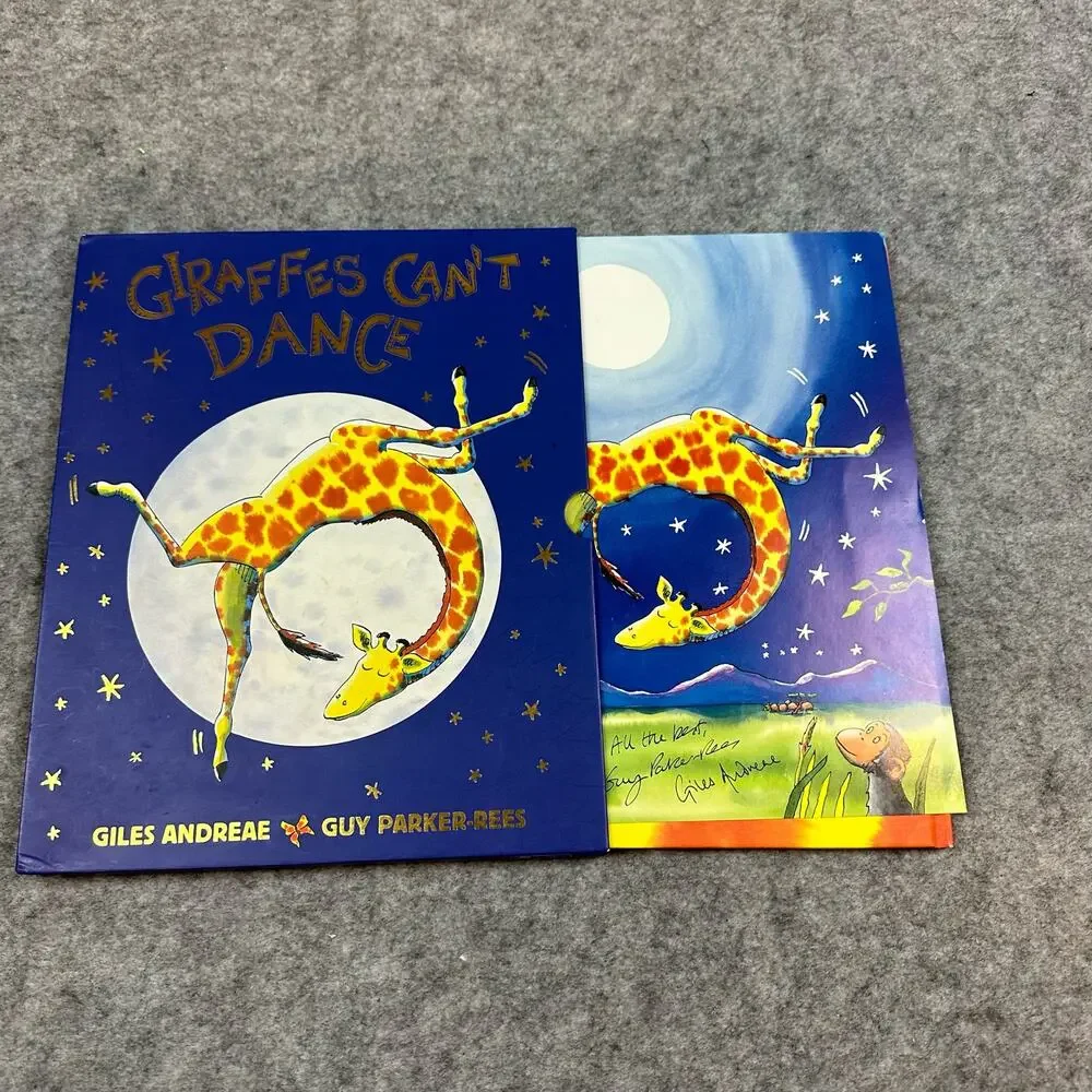 Giraffes Can't Dance Andreae Rees AUTOGRAPHED SIGNED Boxed Hardcover Deluxe Set